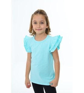 Toontoy Kız Çocuk Tişört (Su Yeşili)