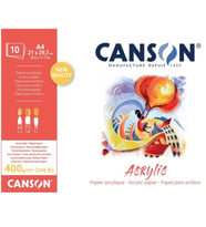 CANSON 21X29,7 PAD CANACRYLIC AKRİLİK RESİM DEFTERİ A4 400GR. 10YP.