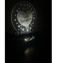 Seni Seviyorum Yazılı Sevgiliye Hediye, KİŞİYE ÖZEL Fotoğraflı 3D Led Lamba (Beyaz)