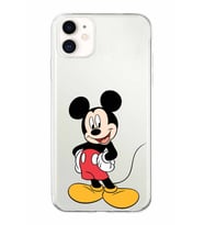 Apple iPhone 11 Uyumlu Kapak Mickey Mouse Tasarımlı Şeffaf Silikon Kılıf