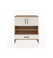 Arges Şifonyer 4 Raflı Tek Çekmeceli 2 Kapaklı 88x30x96 Çam-Aytaşı