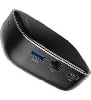 Baseus, Çok Fonksiyonlu Bilgisayar/Telefon Hub Adaptörü, Siyah, Giriş: USB Type C,Seyahat Boy Teşhir