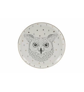 Porland Forest Serisi 20cm Düz Tabak Owl