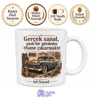 Klasik Araba Toplayanlara Restorasyon Ustası Nostaljik Garaj Kupa Bardak Hediye