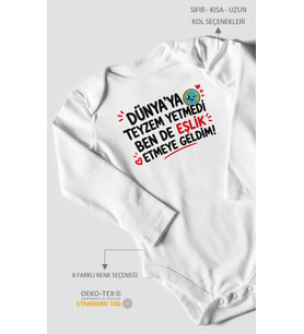 Teyzeye Özel Uzun Kollu Bebek Body %100 Pamuk