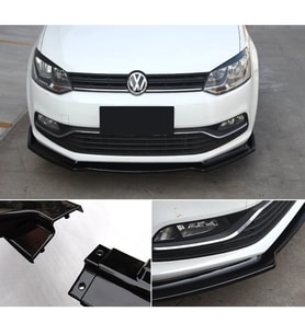 Vw Polo Ön Tampon Altı Lip Plastik Kulaklı Parlak Siyah 2014-2018