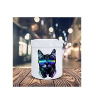 Dj Cool Cat's Sevimli Kedi Baskılı Küllük Kül Tablası-11055