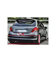 PEUGEOT 207 Uyumlu ARKA TAMPON EKİ KARLIK FİBERGLASS BOYASIZ