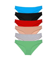 Mulvxbrf Brf02 6 Adet Süper Eko Set Likralı Kadın Slip Külot Renk 2 (Mulvix)