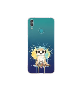 Huawei Y7 2019 ile Uyumlu Splash Mirket Tasarımlı Şeffaf Silikon Kılıf