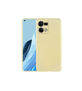 Oppo Reno 7 4G Uyumlu Kılıf Zore Premier Silikon Kapak (Gold)