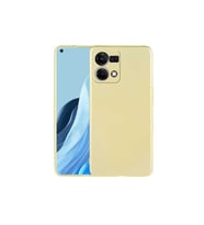 Oppo Reno 7 4G Uyumlu Kılıf Zore Premier Silikon Kapak (Gold)