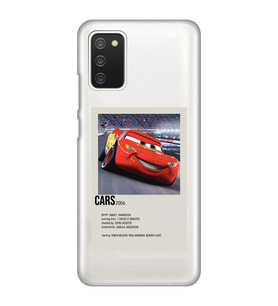 Samsung Galaxy A02S Uyumlu Cars Mcqueen Desenli Şeffaf Telefon Kılıfı