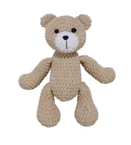Amigurumi Bej Renk Kadife Ayıcık Oyuncak (Standart)
