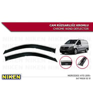 Mercedes Vito Kromlu Cam Rüzgarlığı 2' li Niken 2015+ (Beyaz)