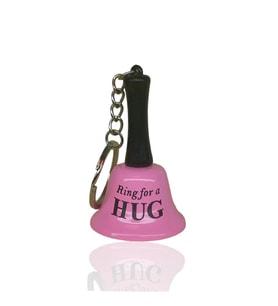 Anahtarlık Resepsiyon  Zil Ring For A Hug Açık Pembe