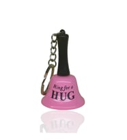 Anahtarlık Resepsiyon  Zil Ring For A Hug Açık Pembe