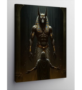 Kanvas Tablo Antik Mısır Tanrısı Anubis