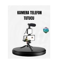 Yüksek Kaliteli Vlog Çekim Seti, LED Işıklı Tripod ve Mikrofonli