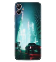 Samsung Galaxy A04E Kılıf Silikon Desen Özel Seri Night Cars 1619