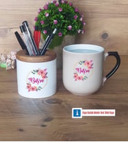 İsme Özel Kalemlik, Kupa Bardak T Kişiye Özel Hediye (Model 2)