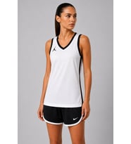Nike Jordan Doluble Sided Womens Drı Fit Tank File Detaylı Çift Taraflı Kadın Atlet Siyah-Beyaz