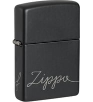Zippo Logo Black Matte Dizayn Çakmak