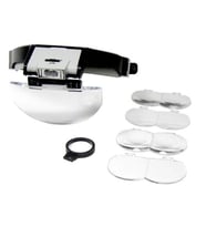 Lens Takmalı 5 Lenslı Led Lambalı Şapka Tip Büyüteç