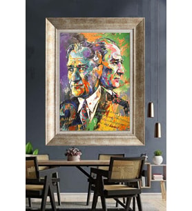 Gümüş Çerçeveli Atatürk Tablo za290