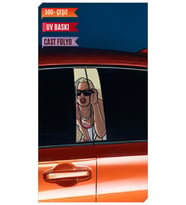 Araç Kapı Direk Kaplama Folyosu GTA Desenli (Sağ Sol Takım) (2 Adet) - 22x50 Cm (Çok Renkli)
