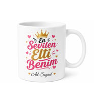 En Sevilen Elti Benim Yazılı Esprili Kupa Bardak Eltiye Hediye Komik Kupa