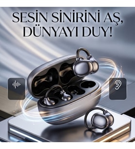 Yeni Nesil Kancalı Sporcu Kulaklığı - Çevre Duyarlı Açık Kulak Tasarımı ve Ekstra Uzun Şarj Ömrü