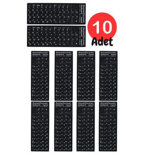MN6 MR01 Rusça Klavye Sticker/Kaliteli Pvc-10 Adet/Rusça İngilizce Klavye Etiketi-Rusça PC Keyboard Sticker