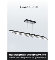 Cosmo Silver Lineer LED Sarkıt Avize – Kumandalı Dim Edilebilir – Aşağı Işık