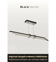 Cosmo Silver Lineer LED Sarkıt Avize – Kumandalı Dim Edilebilir – Aşağı Işık