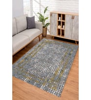 Dijital Kaymaz Taban Yıkanabilir Renkli Salon Halısı Mutfak Halısı Yolluk ND-SD-229 (Gri)