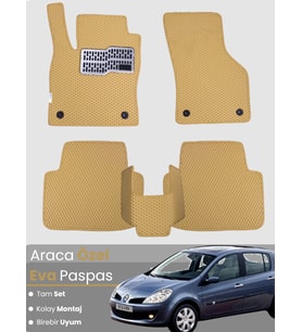 RENAULT CLİO 3 (2005-2011) Uyumlu EVA Paspas Tam Set–Araca Özel,Oto Paspas