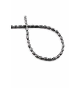 Hematit Doğal Taş Mat Gri Arpa Kesim 4x6mm Dizi [AA]