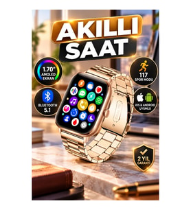 41 mm Kavisli Kasa Akıllı Saat – 1,70 İnç AMOLED Ekran Bluetooth 5.1, 117 Spor Modu, iOS ve Androi