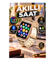 41 mm Kavisli Kasa Akıllı Saat – 1,70 İnç AMOLED Ekran Bluetooth 5.1, 117 Spor Modu, iOS ve Androi
