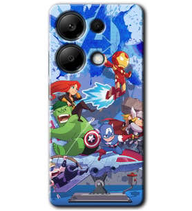 Poco M6 Pro Kılıf HD Desen Baskılı Kılıf - Avengers Cartoon