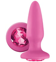 Astarte Glams Gem Plug Taşlı Silikon P-Spot Plug 10.5 cm Pembe