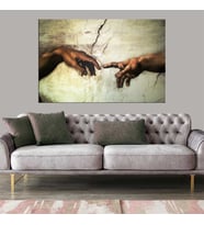 Miyrem Exclusive Serie"  Michelangelo - El Tablosu - Yaratılış Kanvas Tablo