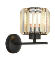 AVONNI AP-65244-1BSY Siyah Boyalı Aplik E27 Metal Kristal 20x27cm