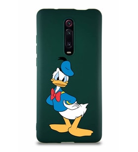 Xiaomi Redmi K20 Pro Soft Premier Kapak Donald Duck-D Tasarımlı Silikon Kılıf - Yeşil (Şeffaf)