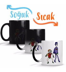 BatRick e Robin Morty Sihirli Kupa Bardak Porselen