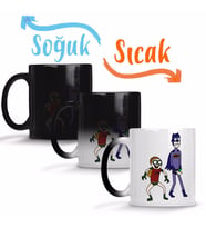BatRick e Robin Morty Sihirli Kupa Bardak Porselen