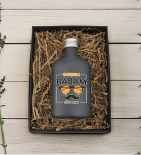 BK Gift Hediye Kutulu Kişiye Özel İsimli Baba Temalı Antrasit Tasarım Cam Şişede 200 ml Kolonya-8, Babaya Hediye, Babalar Günü Hediyeleri, Hediyelik Baskılı Kolonya
