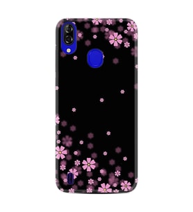 Reeder P13 Blue Plus Kılıf Desenli Silikon Güzel Kılıf Black Flowers 1391