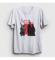Presmono Unisex Beyaz Team Film Leon T-Shirt 247218tt